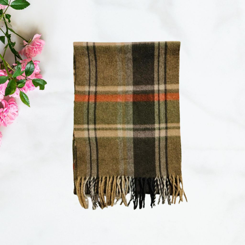 Wool Scarf Fracas Brown ( Made in Italy )