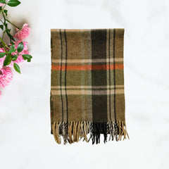 Wool Scarf Fracas Brown ( Made in Italy )