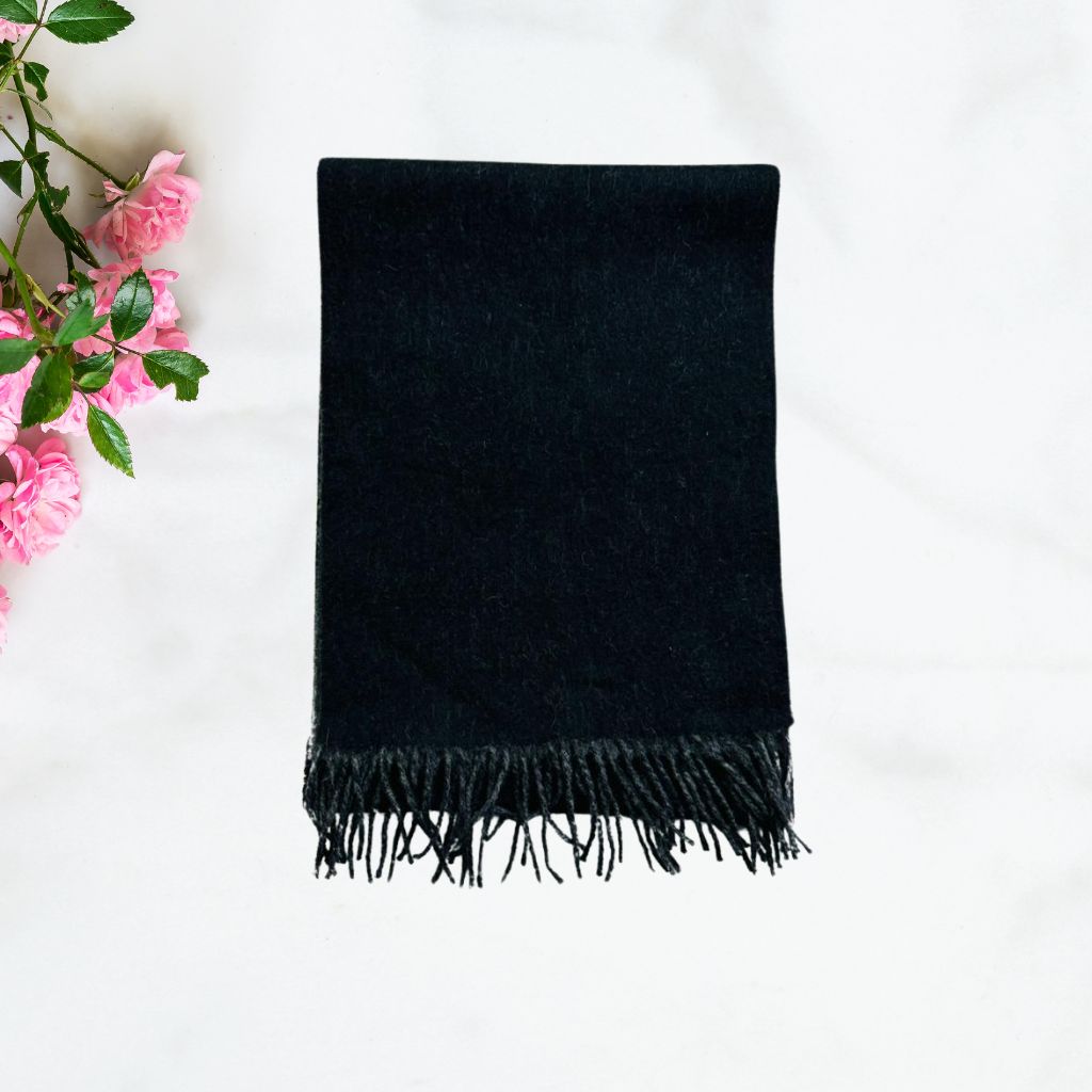 Wool Scarf Gizmo Black ( Made in Italy )