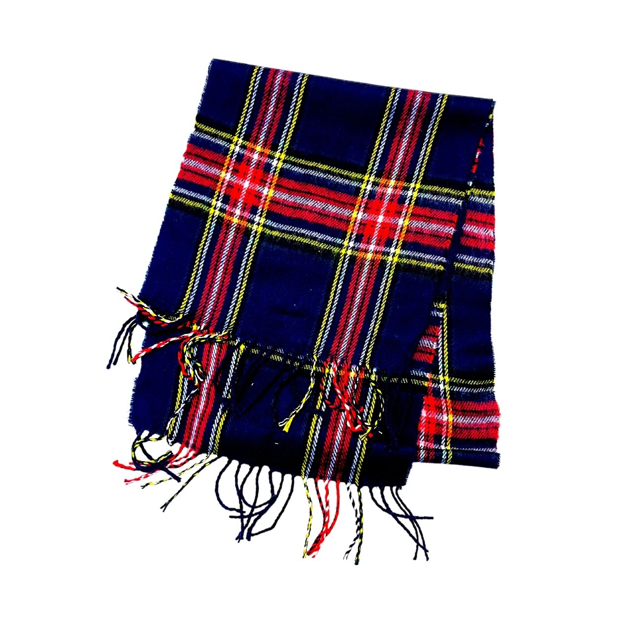 Wool Scarf Multi Check Red