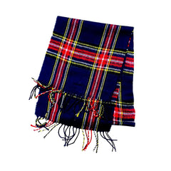 Wool Scarf Multi Check Red