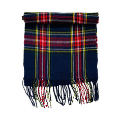 Wool Scarf Multi Check Red