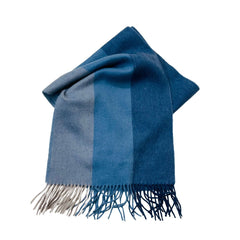 Wool Scarf Multiple Blue