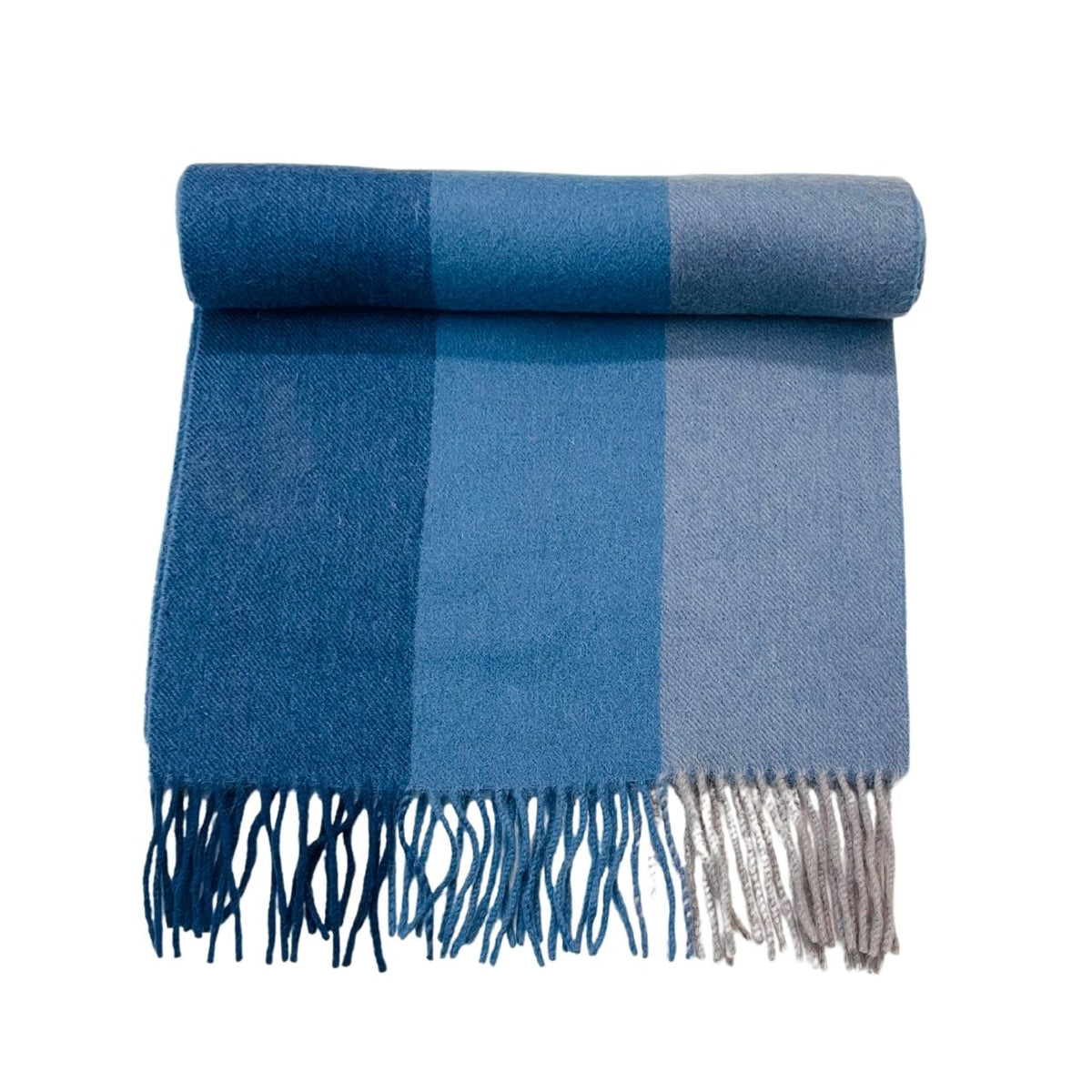 Wool Scarf Multiple Blue