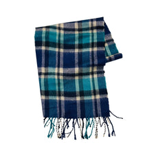 Wool Scarf Navy Check