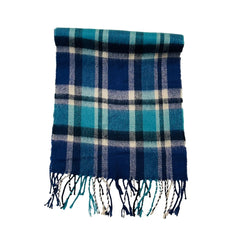 Wool Scarf Navy Check