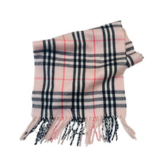 Wool Scarf Pink Black Line