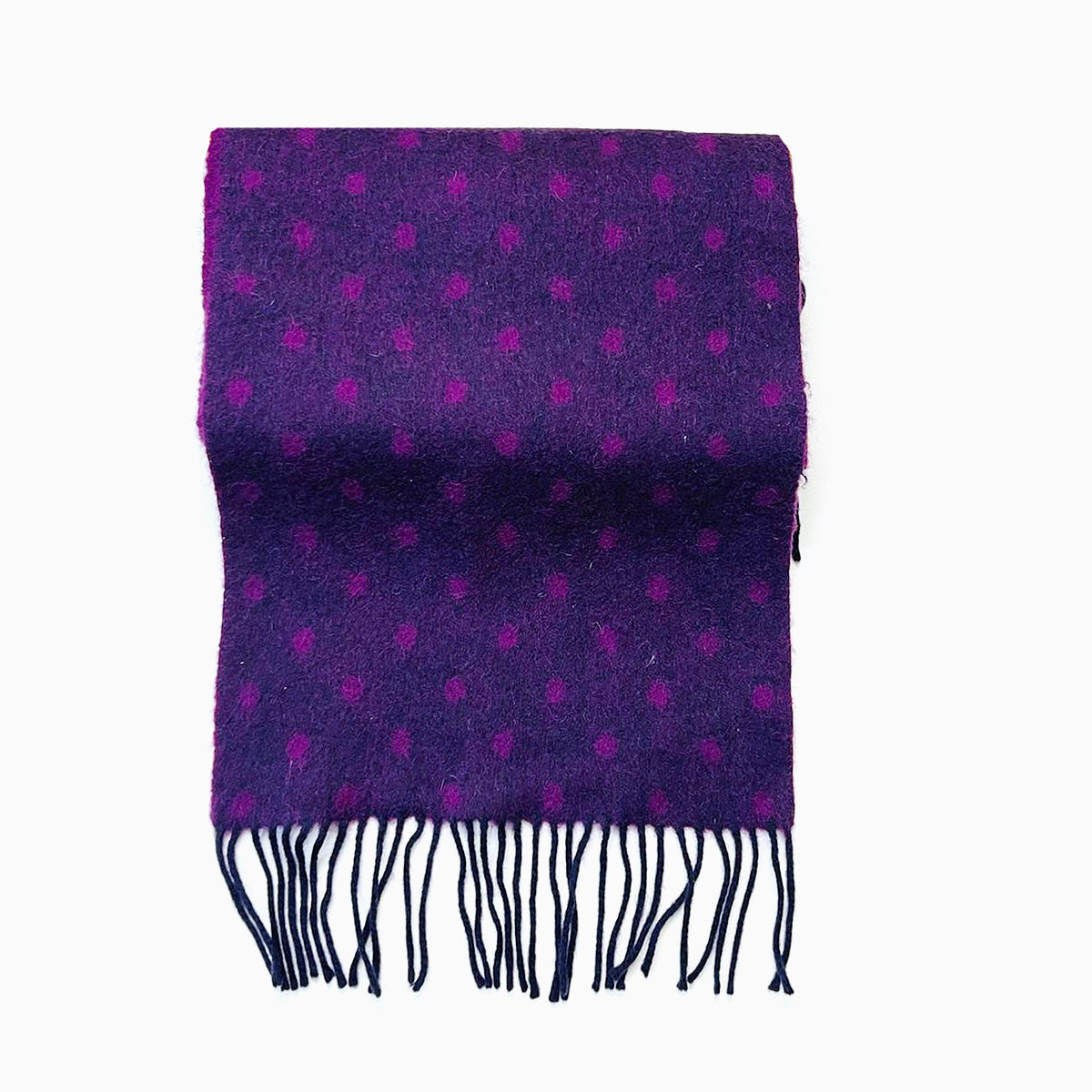 Wool Scarf Polka Purple