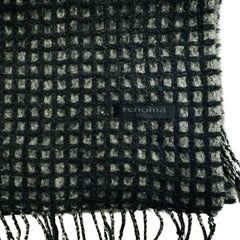 Wool Scarf Waffle Black