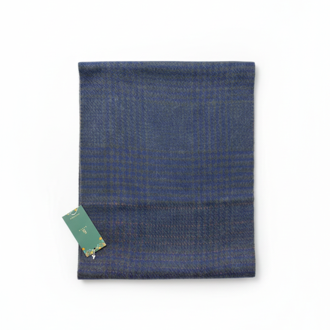 Wool Scarf Blue ( Made in Italy )