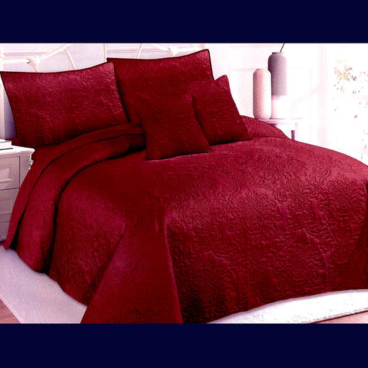 Yokley Foamy 3 Pcs Bedding Set Maroon 1200