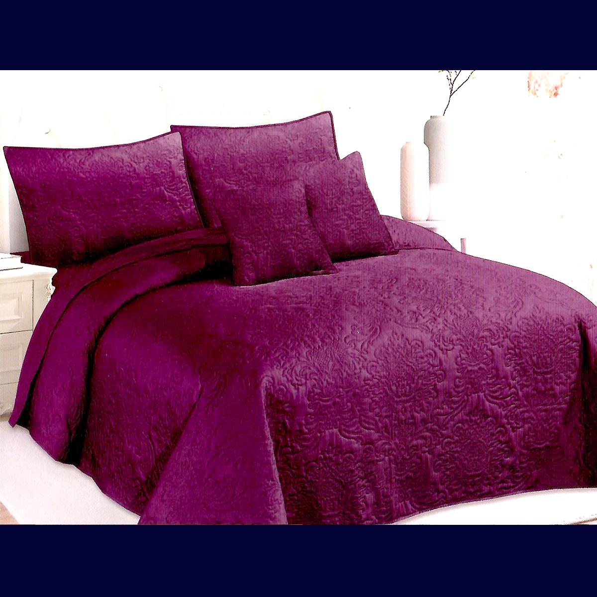 Yokley Foamy 3 Pcs Bedding Set Purple