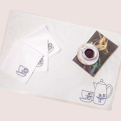 Zelie 8 Pcs Embroidered Napkins And Placemats Set