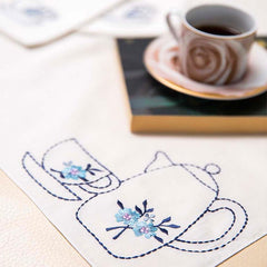 Zelie 8 Pcs Embroidered Napkins And Placemats Set