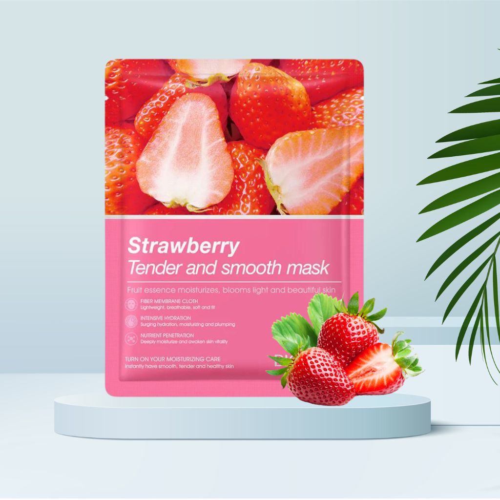 Bio Aqua Strawberry Tender and Smooth Facial Sheet Mask