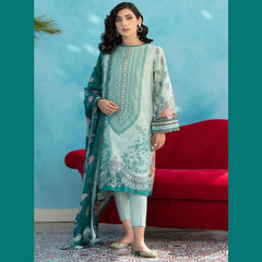 Sapphire Spring 3 Pcs Unstitched Printed Linen Suit Mint Green