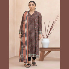 Sapphire Spring 3 Pcs Unstitched Printed Linen Suit Garnet